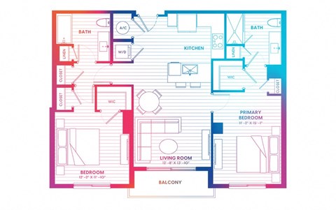 a blueprint of a floor plan of a house